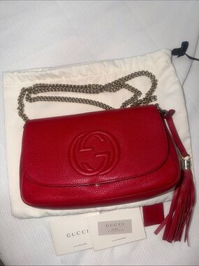 Gucci Red SoHo Leather Crossbody